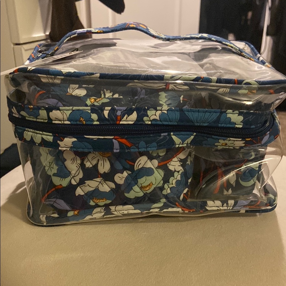 Vera Bradley floral burst three piece cosmetic set